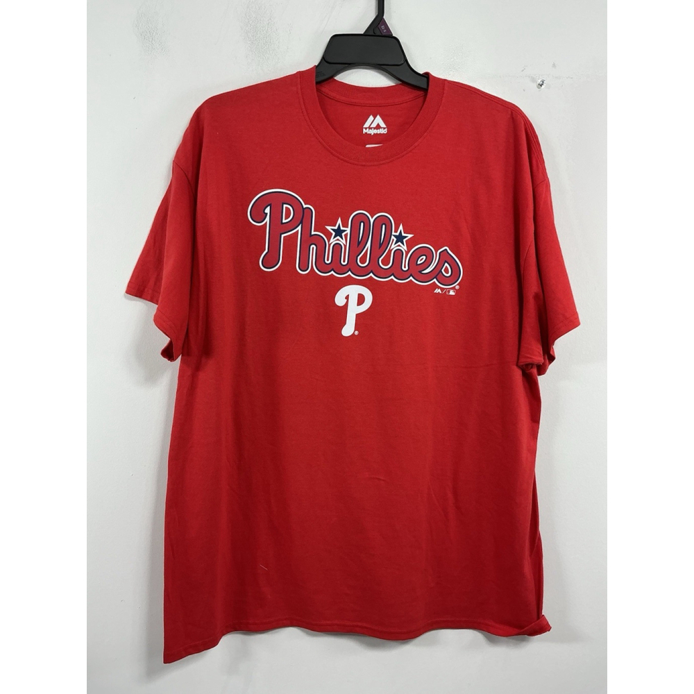 Majestic Phillies Red Graphic Tee
